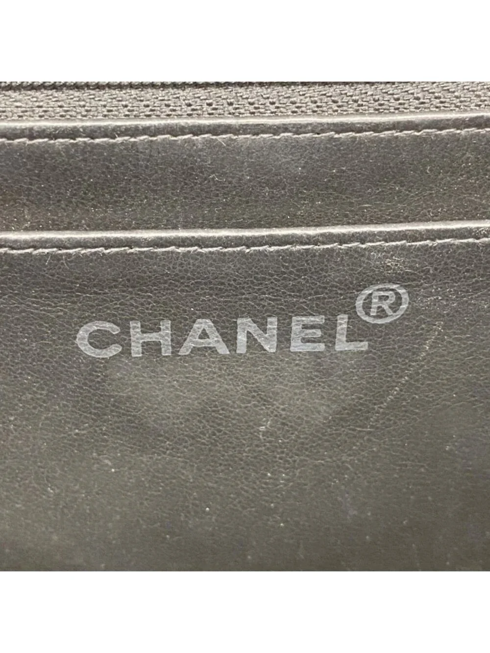 Chanel Handbag Canvas Black White Silver